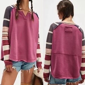 We The Free Women’s XL Jordan Long-Sleeve Pullover Sweater Preppy Cozy Oversized